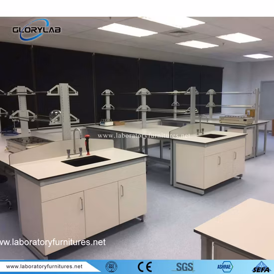 CE Certified Plywood Lab Bench with Steel Frame (New Zealand Project) Jh-Wf029